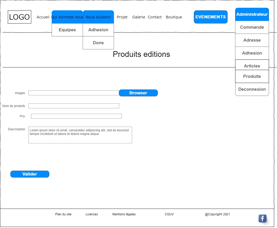 maquette site too cooleur-Page Dashboard administrateur_Produits_edition